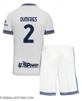 Günstige Inter Milan Denzel Dumfries #2 Auswärts Trikotsatzt Kinder 2024-25 Kurzarm (+ Kurze Hosen)
